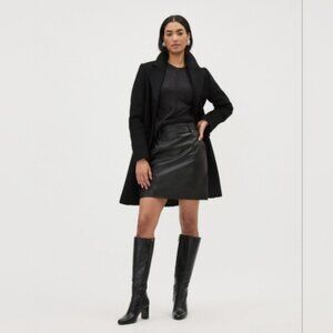 RWCO. Black Faux Leather Skirt